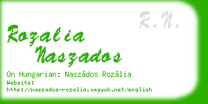 rozalia naszados business card