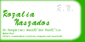 rozalia naszados business card